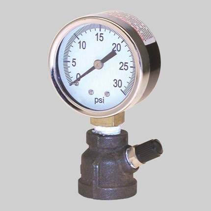 GAUGE GAS PRESSURE TEST 0 TO 30 lb 1in END, item number: R-78085