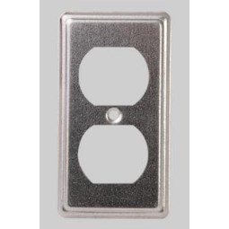 COVER UTILITY DUPLEX RECEPTACLE PLATED DEVCO, item number: PI366