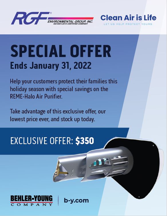 RGF Holiday Special Offer on REME-Halo Air Purifiers Image